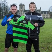 FRESH FACE: Jake Gosling with FGR boss Mark Cooper                                                           Pic: Shane Healey/Pro SPorts Images