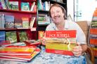 Cricket legend and artist Jack Russell at the book signing at Stroud Bookshop on Saturday