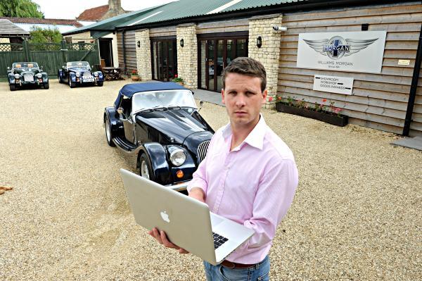 Henry Williams of Williams Automobiles in Horton frustrated at the company's broadband service