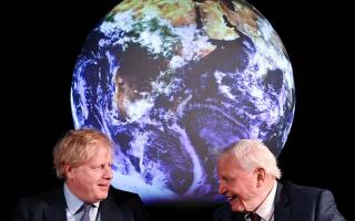 Boris Johnson and David Attenborough at the launch of COP26