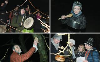 Traditional wassail taking place in Stroud - photo by Simon Pizzey