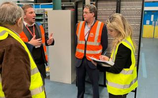 Stroud MP Siobhan Baillie meeting members from Royal Mail at Salmon Spring Trading Estate