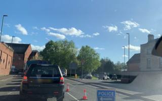 Traffic chaos near Sainsbury's in Stroud