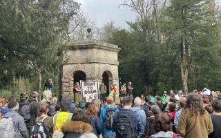 Mass protest at Cirencester Park
