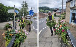The town centre of Stroud is looking bright and beautiful thanks to the installation of 180 hanging baskets and planters around the area